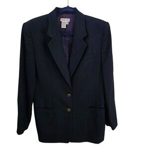 Talbots Vintage Classic Worsted Wool Made In USA  Single Breasted Blazer Size 12